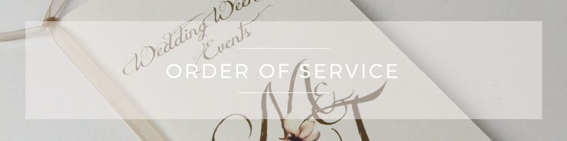 Wedding Stationery ~ Order of Service