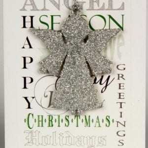 XDA - Happy Christmas, Season Greetings - Silver Angel - Removable Decoration