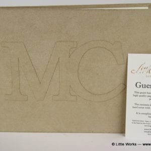 PGB3 - Faux suede Guest Book with Initials