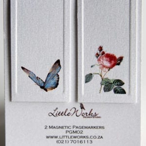 PGM02 - Two Magnetic Page Markers - Butterfly & Rose