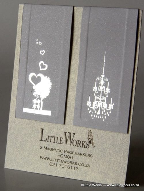 PGM06 - Two Magnetic Page Markers - Chandelier & Kissing Couple
