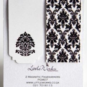 PGM07 - Two Magnetic Page Markers - Damask Pattern