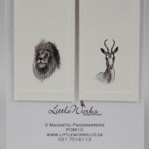 PGM10- Two Magnetic Page Markers - Lion & Springbok