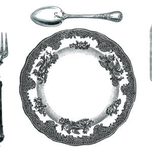 PM17 - A Pack of 12 Cutlery and Plate Place Mats