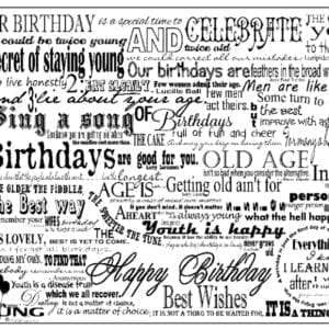 PM06 - A Pack of 12 Birthday Place Mats - All the same design